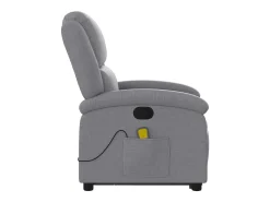 Poltrona reclinável massagens | Poltrona Confortável tecido -claro SHL720970^ Poltrona