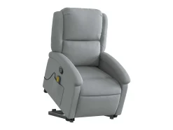 Poltrona reclinável massagens | Poltrona Confortável tecido -claro SHL720970^ Poltrona