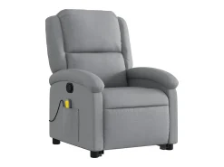 Poltrona reclinável massagens | Poltrona Confortável tecido -claro SHL720970^ Poltrona