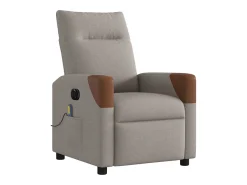 Poltrona* Poltrona reclinável massagens elétrica | Poltrona Confortável tecido cinza-acastanhado SHL781120 Taupe