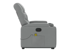 Poltrona| Poltrona reclinável massagens | Poltrona Confortável tecido -claro SHL958887 Cinzento