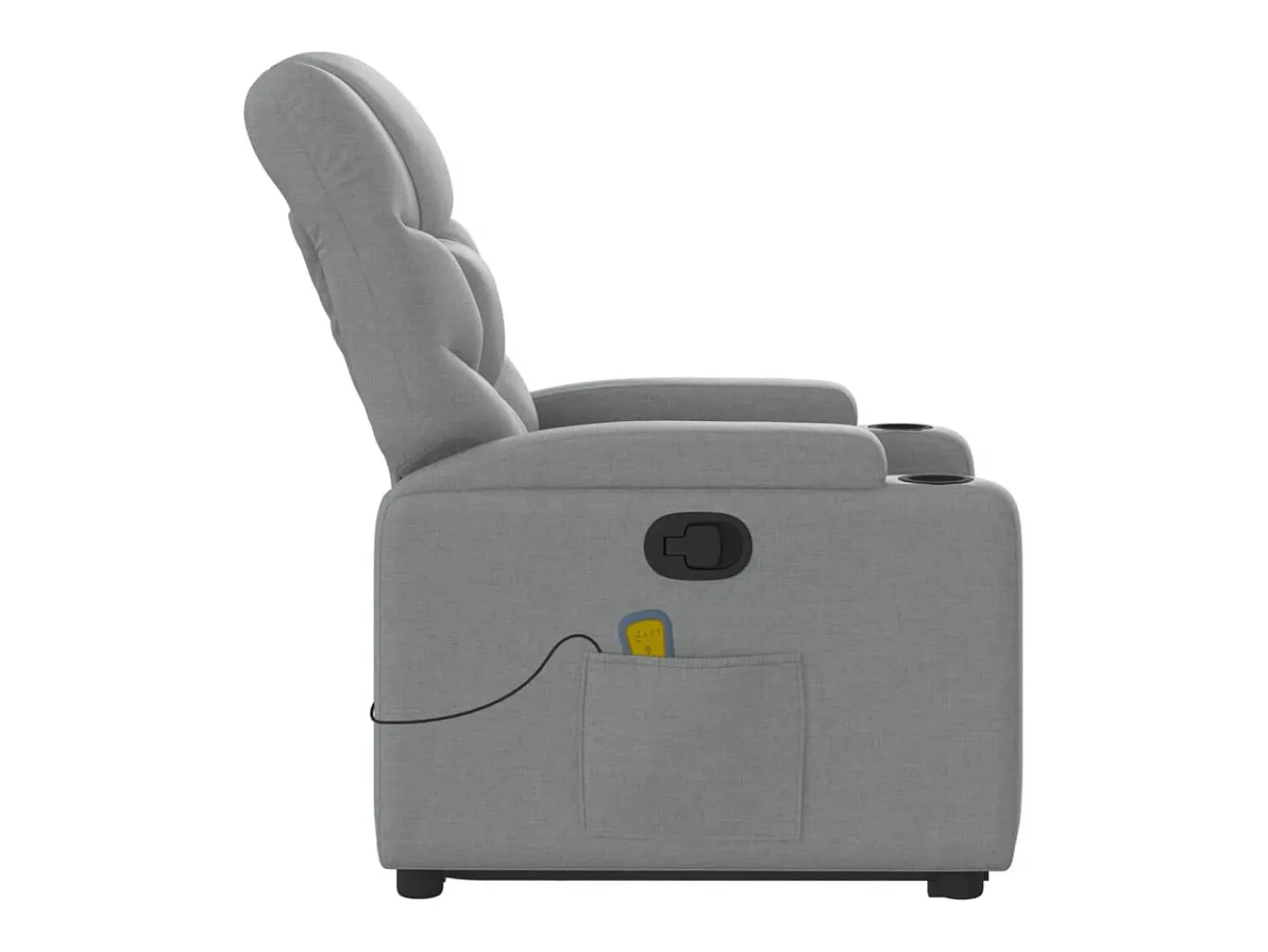 Poltrona| Poltrona reclinável massagens | Poltrona Confortável tecido -claro SHL958887 Cinzento