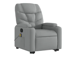 Poltrona| Poltrona reclinável massagens | Poltrona Confortável tecido -claro SHL958887 Cinzento