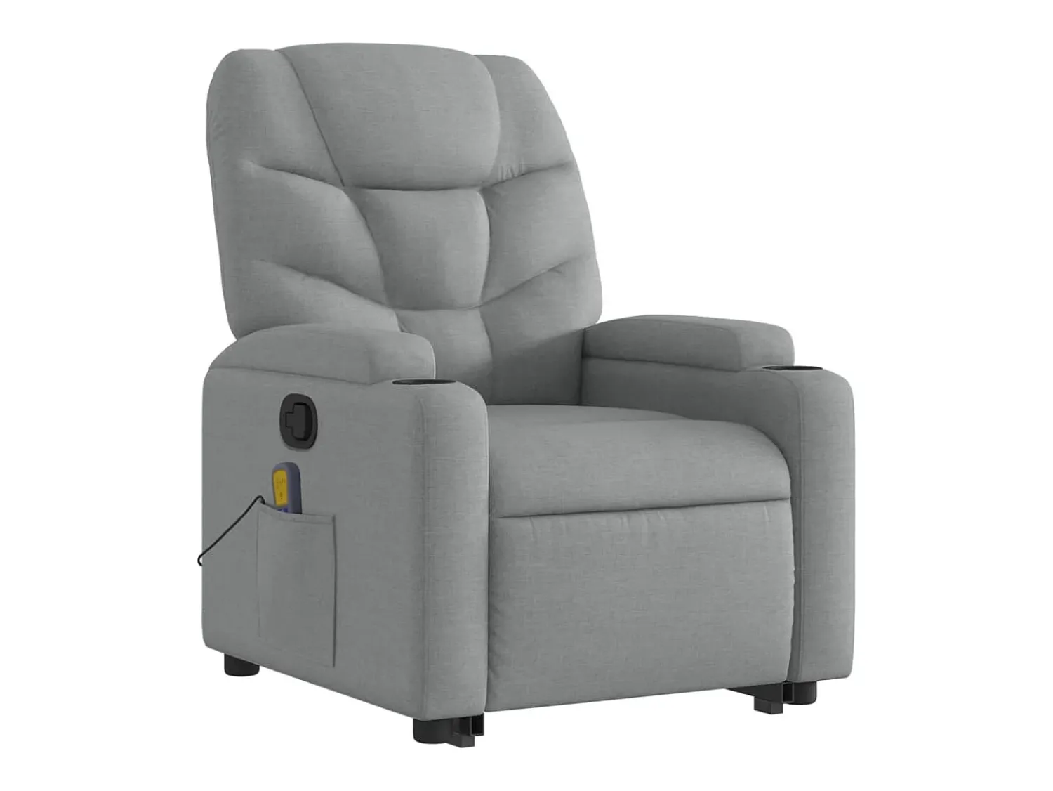 Poltrona| Poltrona reclinável massagens | Poltrona Confortável tecido -claro SHL958887 Cinzento