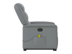 Poltrona reclinável massagens | Poltrona Confortável tecido -claro SHL899825^ Poltrona