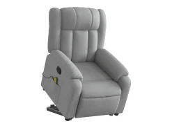 Poltrona* Poltrona reclinável massagens | Poltrona Confortável tecido -claro SHL695844 Cinzento
