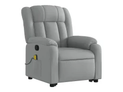 Poltrona* Poltrona reclinável massagens | Poltrona Confortável tecido -claro SHL695844 Cinzento