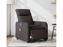 Poltrona| Poltrona reclinável massagens elétrica | Poltrona Confortável tecido -escuro SHL627599 Castanho