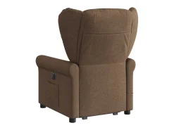 Best Poltrona reclinável massagens | Poltrona Confortável tecido SHL454995 Castanho