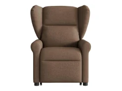 Best Poltrona reclinável massagens | Poltrona Confortável tecido SHL454995 Castanho