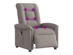 Poltrona| Poltrona reclinável massagens elétrica | Poltrona Confortável tecido cinza-acastanhado SHL405195 Taupe