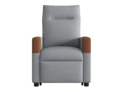 Poltrona reclinável massagens | Poltrona Confortável tecido -claro SHL89581^ Poltrona