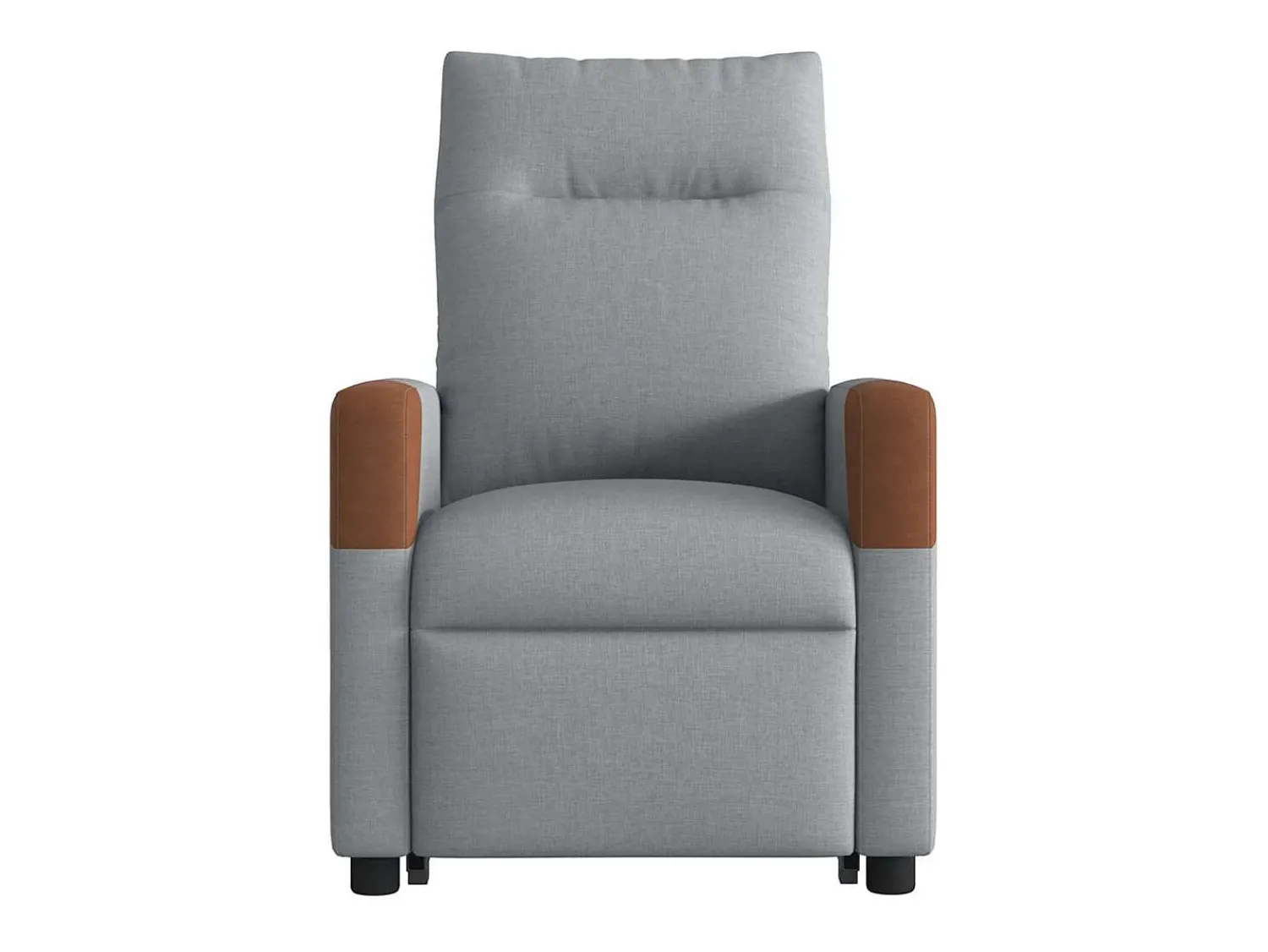 Poltrona reclinável massagens | Poltrona Confortável tecido -claro SHL89581^ Poltrona