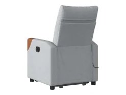 Poltrona reclinável massagens | Poltrona Confortável tecido -claro SHL89581^ Poltrona