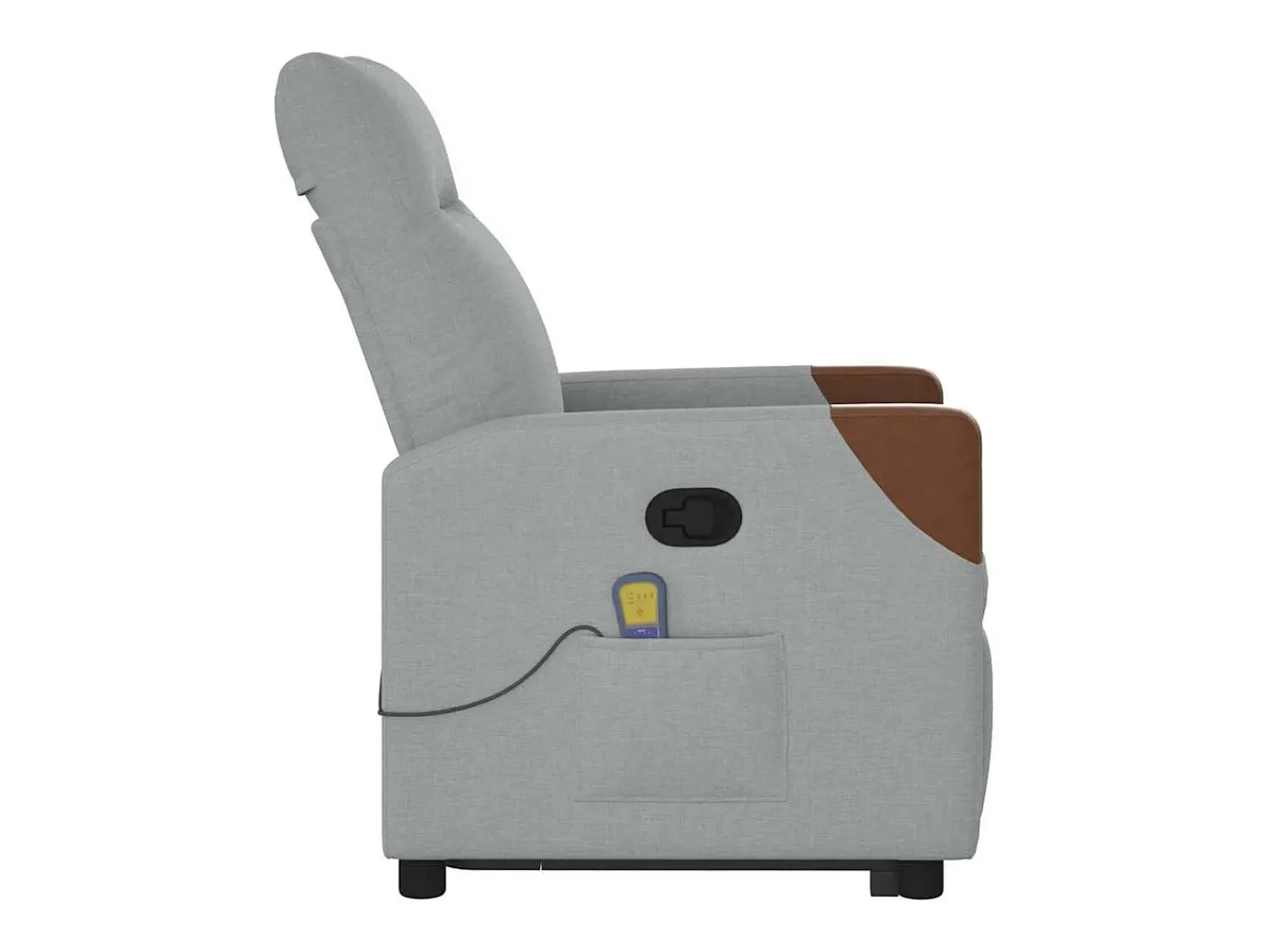 Poltrona reclinável massagens | Poltrona Confortável tecido -claro SHL89581^ Poltrona