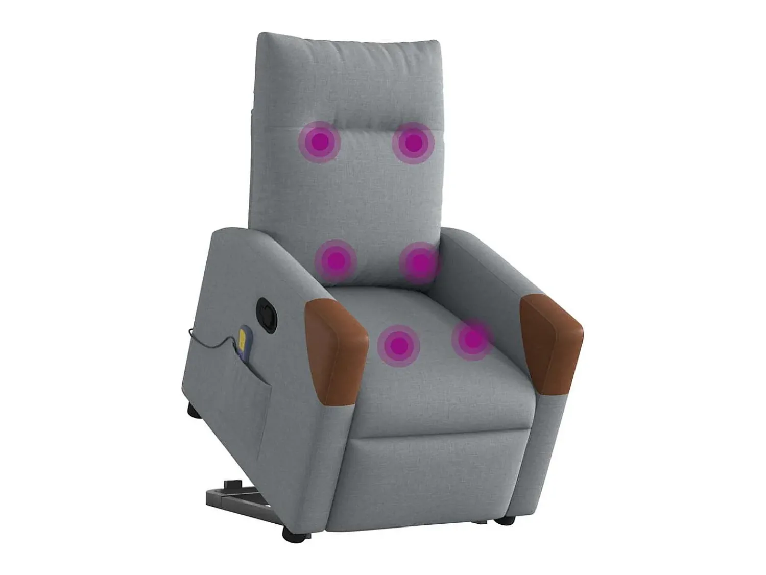 Poltrona reclinável massagens | Poltrona Confortável tecido -claro SHL89581^ Poltrona