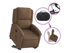 Poltrona* Poltrona reclinável massagens | Poltrona Confortável tecido SHL492961 Castanho