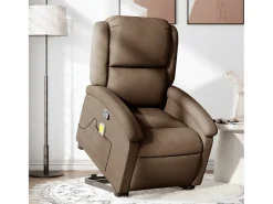 Poltrona* Poltrona reclinável massagens | Poltrona Confortável tecido SHL492961 Castanho