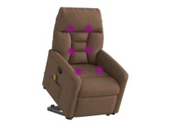 Poltrona| Poltrona reclinável massagens | Poltrona Confortável tecido SHL57599 Castanho