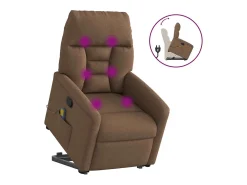 Poltrona| Poltrona reclinável massagens | Poltrona Confortável tecido SHL57599 Castanho