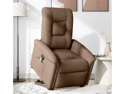 Poltrona| Poltrona reclinável massagens | Poltrona Confortável tecido SHL142147 Castanho