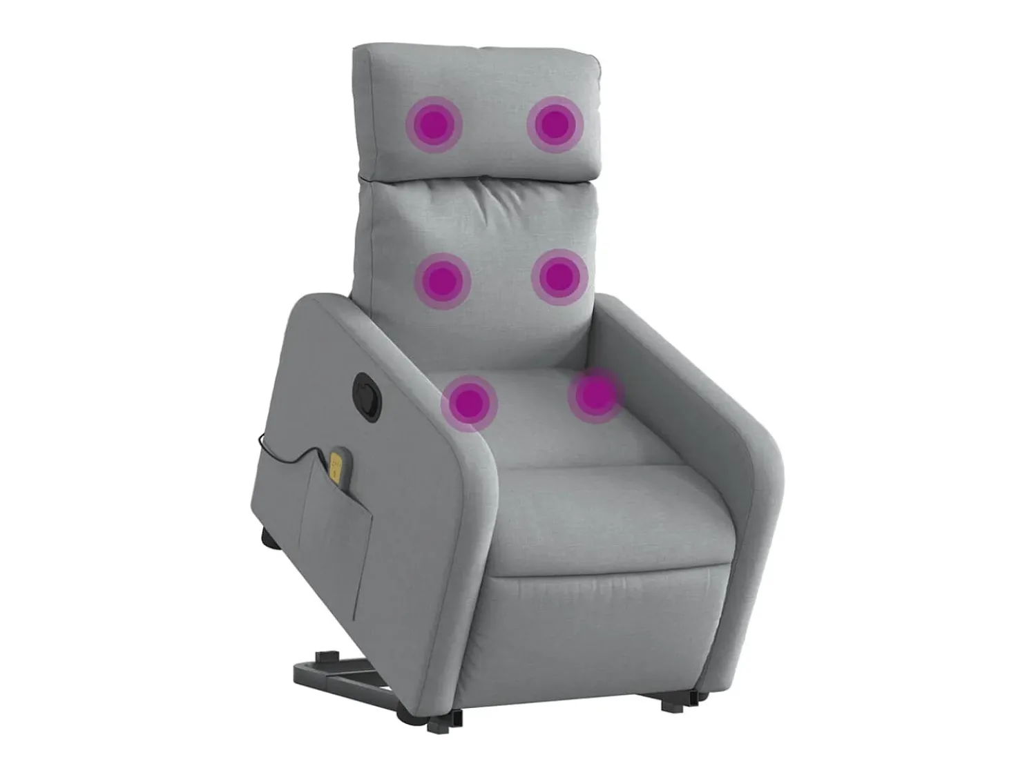 Hot Poltrona reclinável massagens | Poltrona Confortável tecido -claro SHL45231 Cinzento