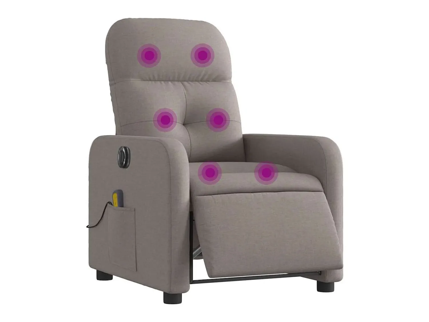 Poltrona| Poltrona reclinável massagens elétrica | Poltrona Confortável tecido cinza-acastanhado SHL946312 Taupe