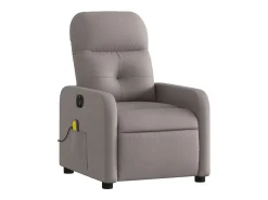 Poltrona| Poltrona reclinável massagens elétrica | Poltrona Confortável tecido cinza-acastanhado SHL946312 Taupe