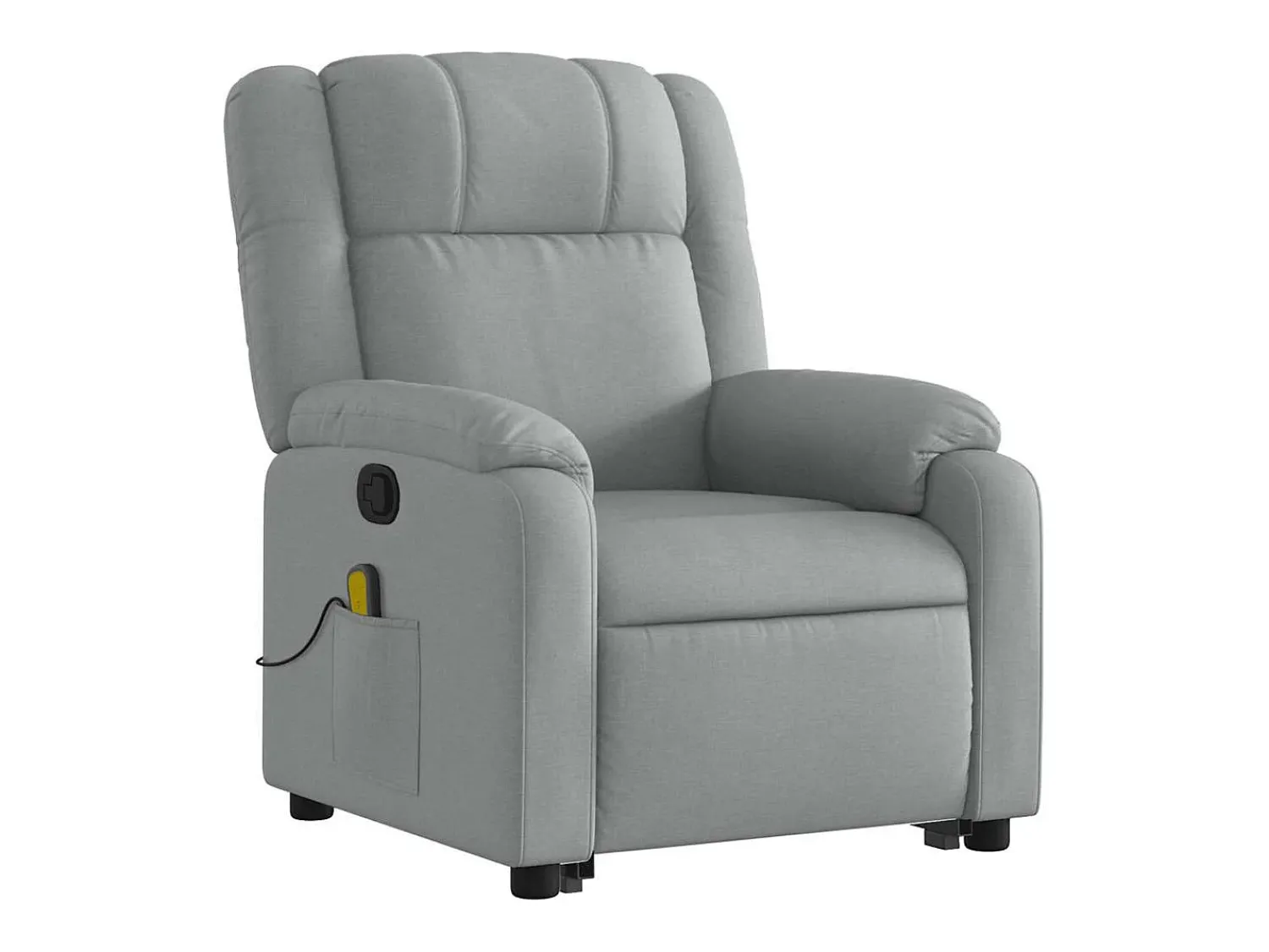 Hot Poltrona reclinável massagens | Poltrona Confortável tecido -claro SHL249700 Cinzento