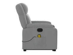 Hot Poltrona reclinável massagens | Poltrona Confortável tecido -claro SHL249700 Cinzento