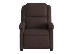 Poltrona|vidaxl Poltrona reclinável massagens elétrica tecido -escuro Castanho