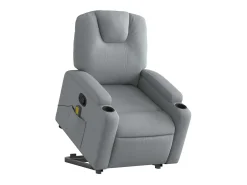 Poltrona reclinável massagens | Poltrona Confortável tecido -claro SHL642109^ Poltrona