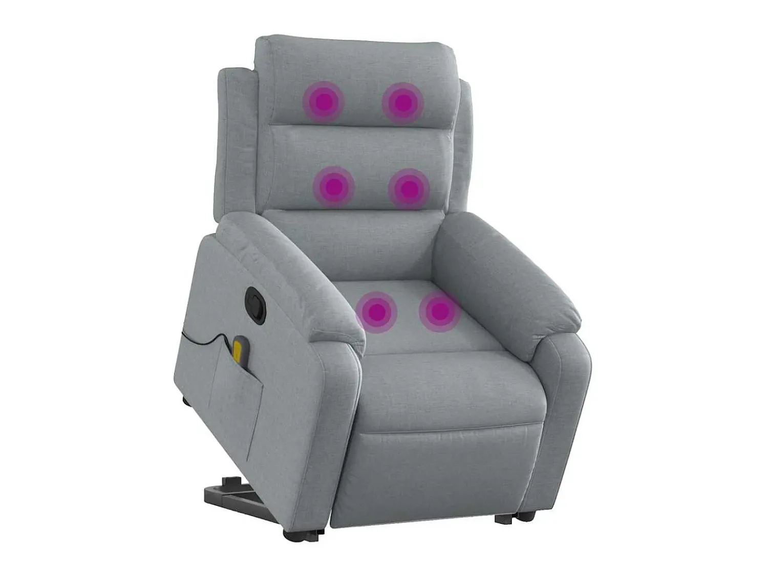Poltrona* Poltrona reclinável massagens | Poltrona Confortável tecido -claro SHL380956 Cinzento