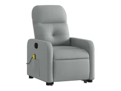 Online Poltrona reclinável massagens | Poltrona Confortável tecido -claro SHL832787 Cinzento