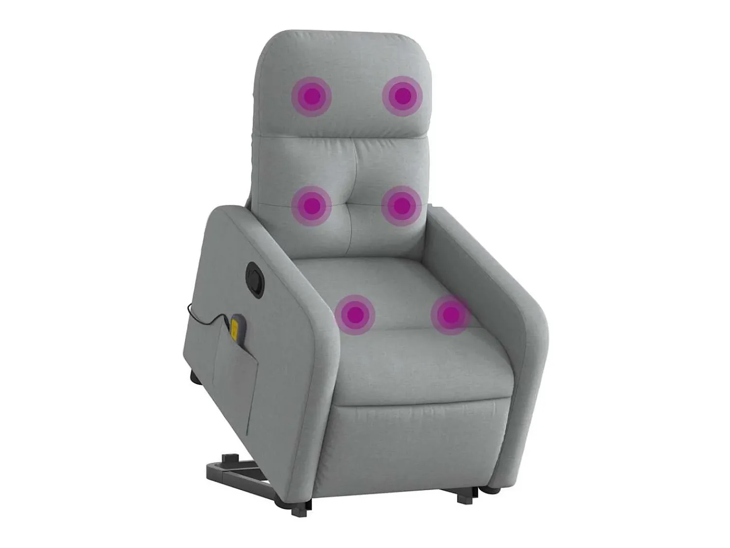 Online Poltrona reclinável massagens | Poltrona Confortável tecido -claro SHL832787 Cinzento