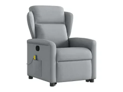 Poltrona reclinável massagens | Poltrona Confortável tecido -claro SHL386268^ Poltrona