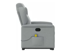 Poltrona reclinável massagens | Poltrona Confortável tecido -claro SHL386268^ Poltrona