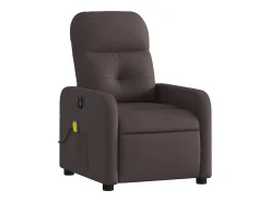 Poltrona| Poltrona reclinável massagens elétrica | Poltrona Confortável tecido -escuro SHL203738 Castanho