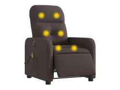 Poltrona| Poltrona reclinável massagens elétrica | Poltrona Confortável tecido -escuro SHL203738 Castanho