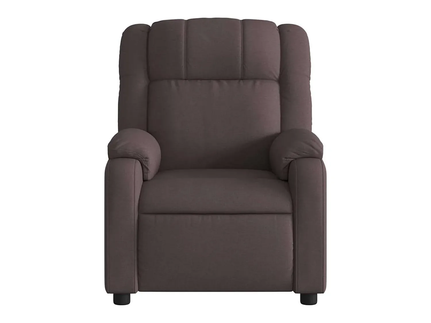 Hot Poltrona reclinável massagens elétrica | Poltrona Confortável tecido -escuro SHL844936 Castanho