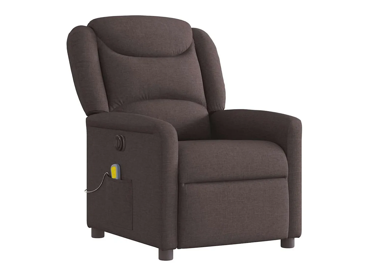 Poltrona| Poltrona reclinável massagens elétrica | Poltrona Confortável tecido -escuro SHL455705 Castanho