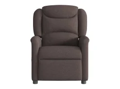 Poltrona| Poltrona reclinável massagens elétrica | Poltrona Confortável tecido -escuro SHL455705 Castanho