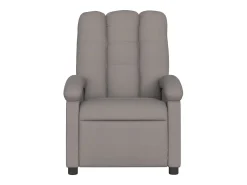 Poltrona reclinável massagens elétrica | Poltrona Confortável tecido cinza-acastanhado SHL885436 Taupe