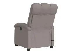 Poltrona reclinável massagens elétrica | Poltrona Confortável tecido cinza-acastanhado SHL885436 Taupe