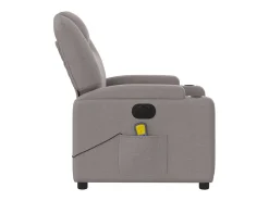Poltrona reclinável massagens elétrica | Poltrona Confortável tecido cinza-acastanhado SHL640189^ Poltrona