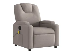 Poltrona reclinável massagens elétrica | Poltrona Confortável tecido cinza-acastanhado SHL640189^ Poltrona