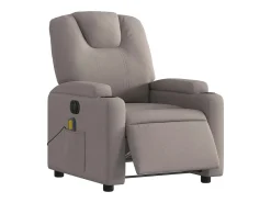 Poltrona reclinável massagens elétrica | Poltrona Confortável tecido cinza-acastanhado SHL640189^ Poltrona