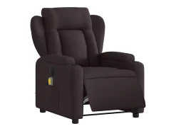 Poltrona| Poltrona reclinável massagens elétrica | Poltrona Confortável tecido -escuro SHL664329 Castanho