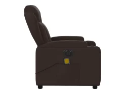 Poltrona| Poltrona reclinável massagens elétrica | Poltrona Confortável tecido -escuro SHL664329 Castanho