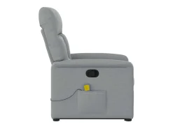 Poltrona| Poltrona reclinável massagens | Poltrona Confortável tecido -claro SHL441613 Cinzento